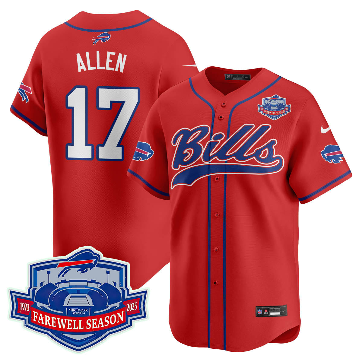Buffalo Bills 2025 Baseball Jersey All Stitched - Farewell to Highmark Stadium - image 7