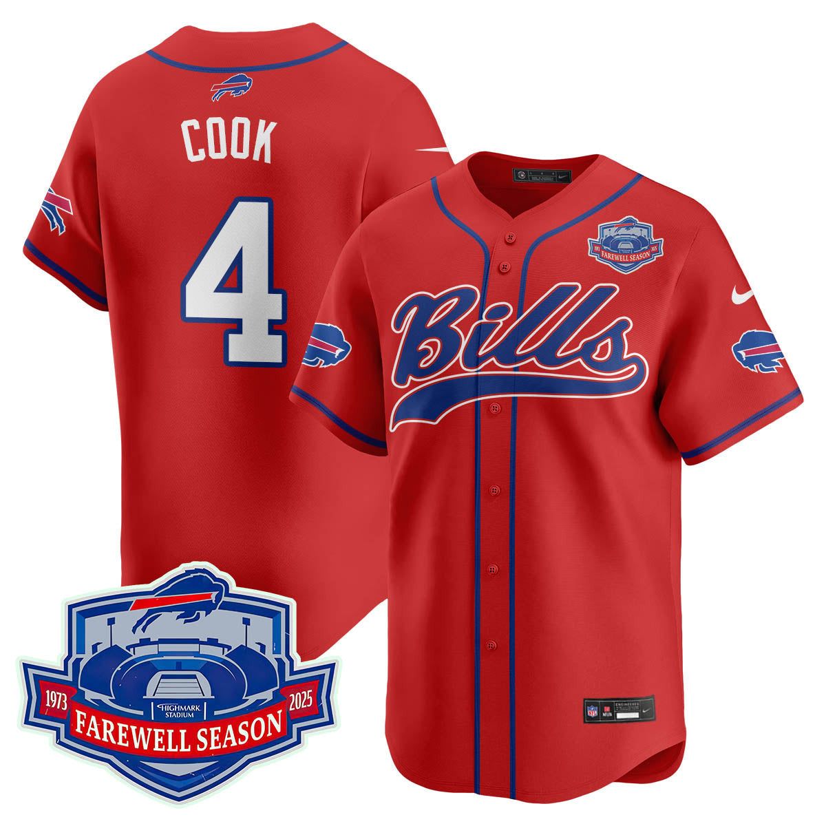 Buffalo Bills 2025 Baseball Jersey All Stitched - Farewell to Highmark Stadium - image 8