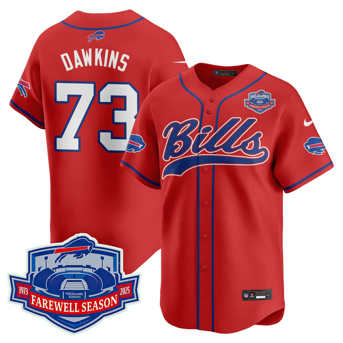 Buffalo Bills 2025 Baseball Jersey All Stitched - Farewell to Highmark Stadium - image 12