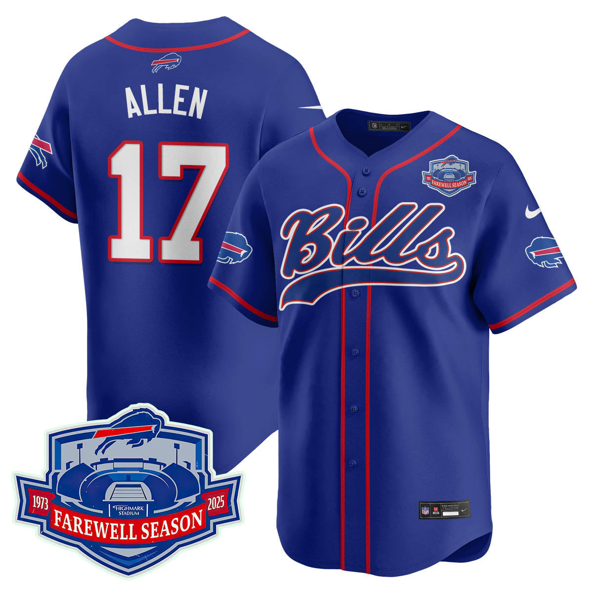 Buffalo Bills 2025 Baseball Jersey All Stitched - Farewell to Highmark Stadium - image 13