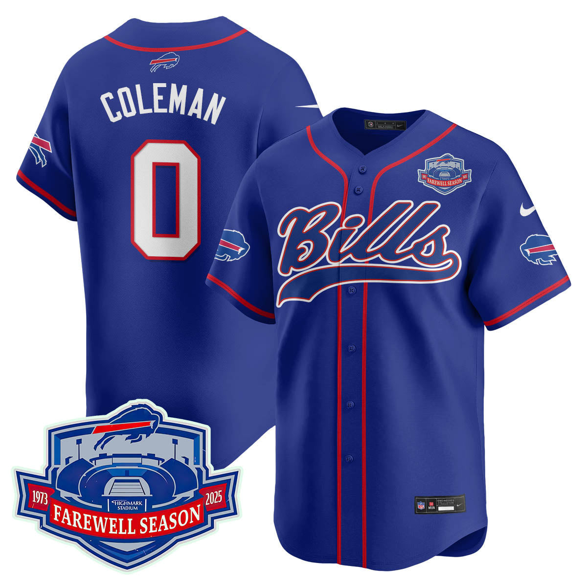 Buffalo Bills 2025 Baseball Jersey All Stitched - Farewell to Highmark Stadium - image 17