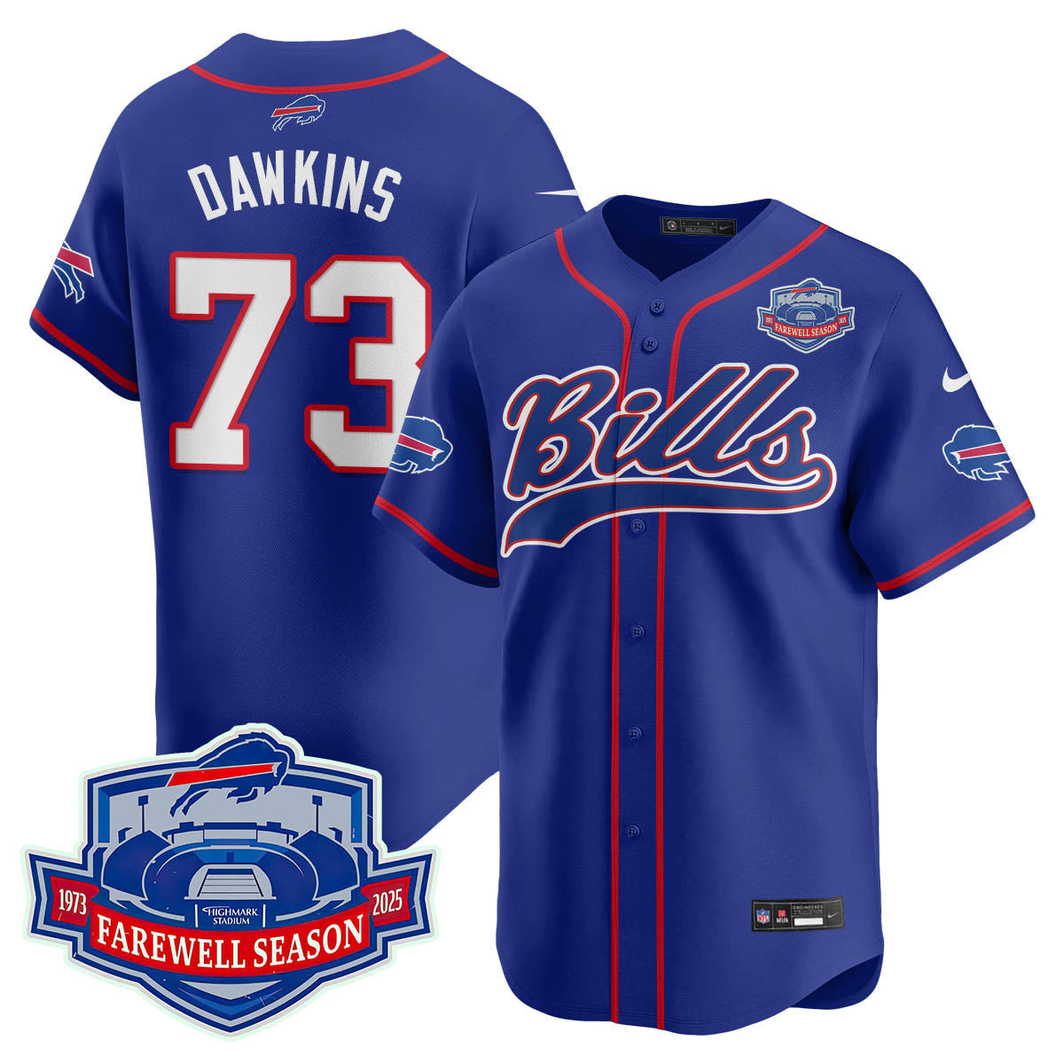 Buffalo Bills 2025 Baseball Jersey All Stitched - Farewell to Highmark Stadium - image 18