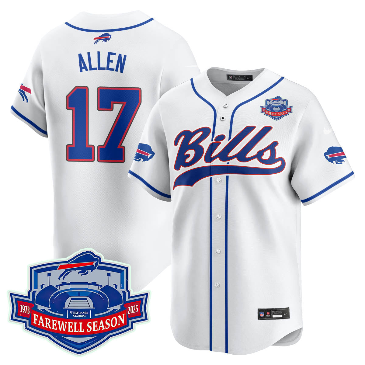 Buffalo Bills 2025 Baseball Jersey All Stitched - Farewell to Highmark Stadium - image 19