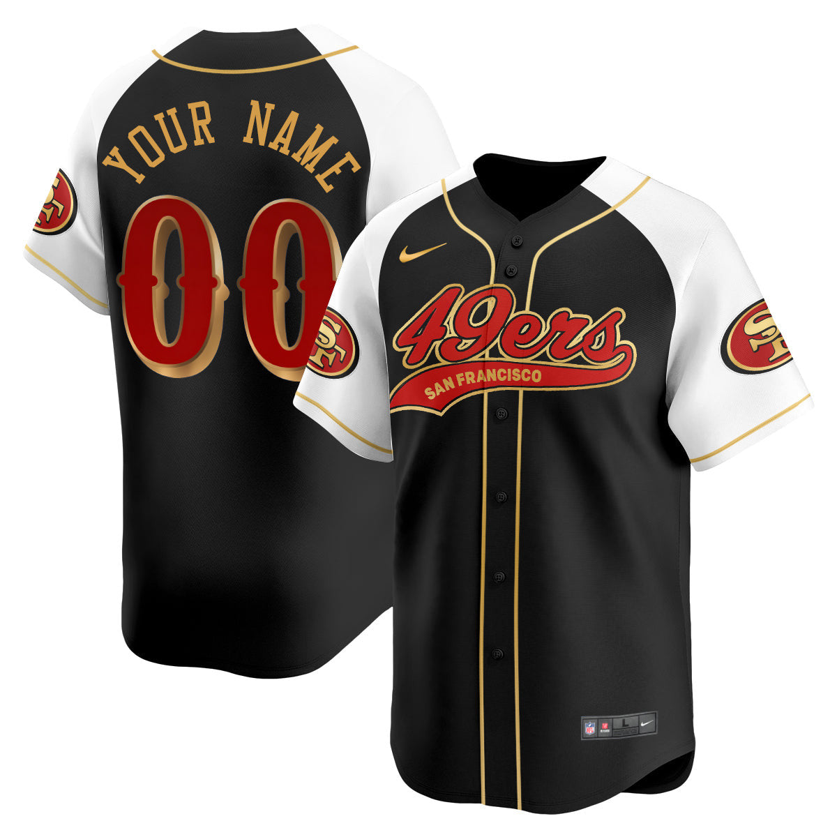 San Francisco 49ers Rivalry Series Baseball Custom Jersey - All Stitched - image 2