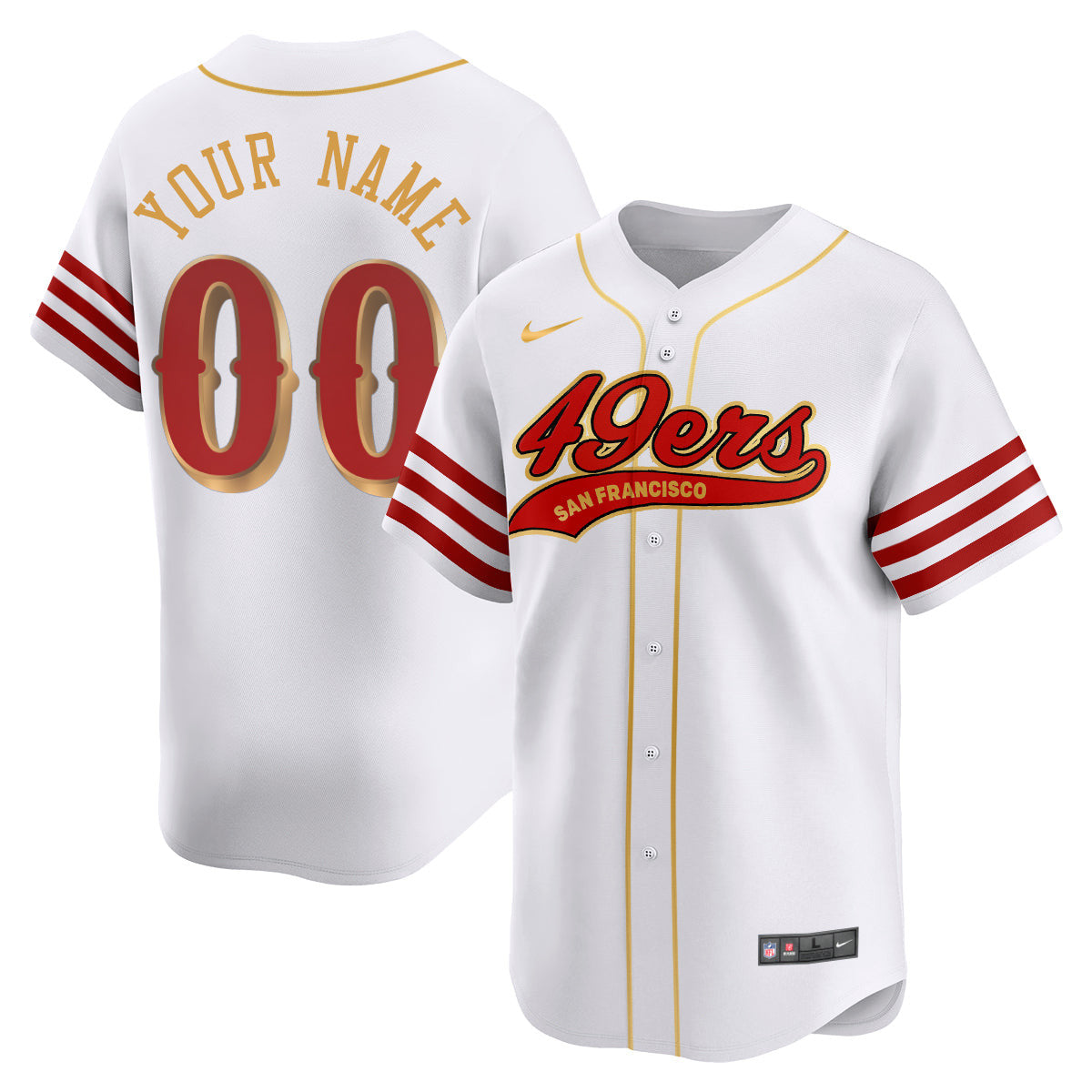 San Francisco 49ers Rivalry Series Baseball Custom Jersey - All Stitched - image 4