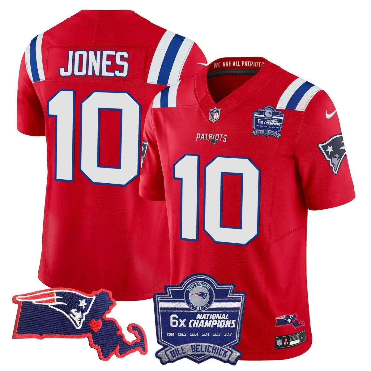 Patriots Bill Belichick 6x Champions Patch Vapor Jersey - All Stitched - image 23