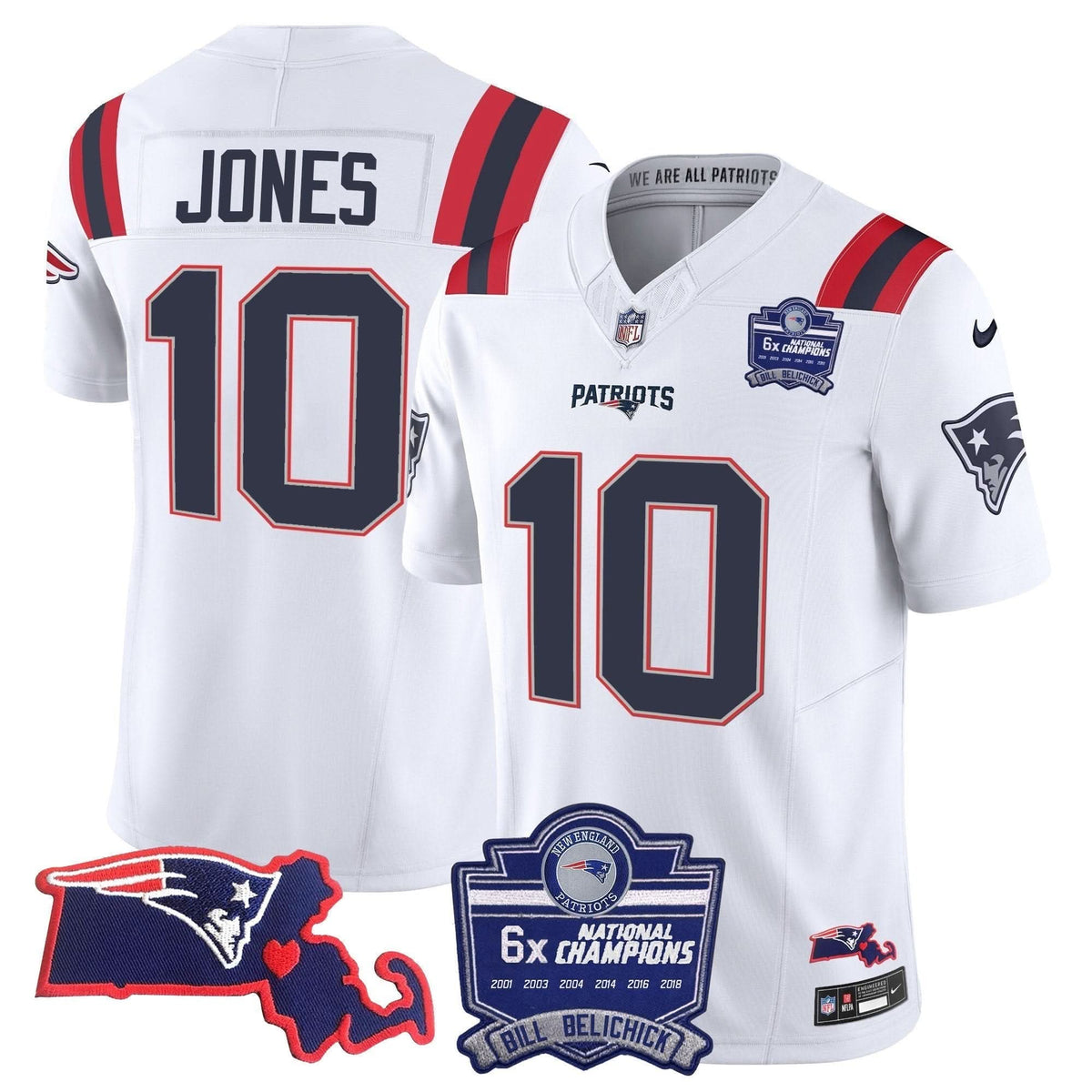 Patriots Bill Belichick 6x Champions Patch Vapor Jersey - All Stitched - image 30