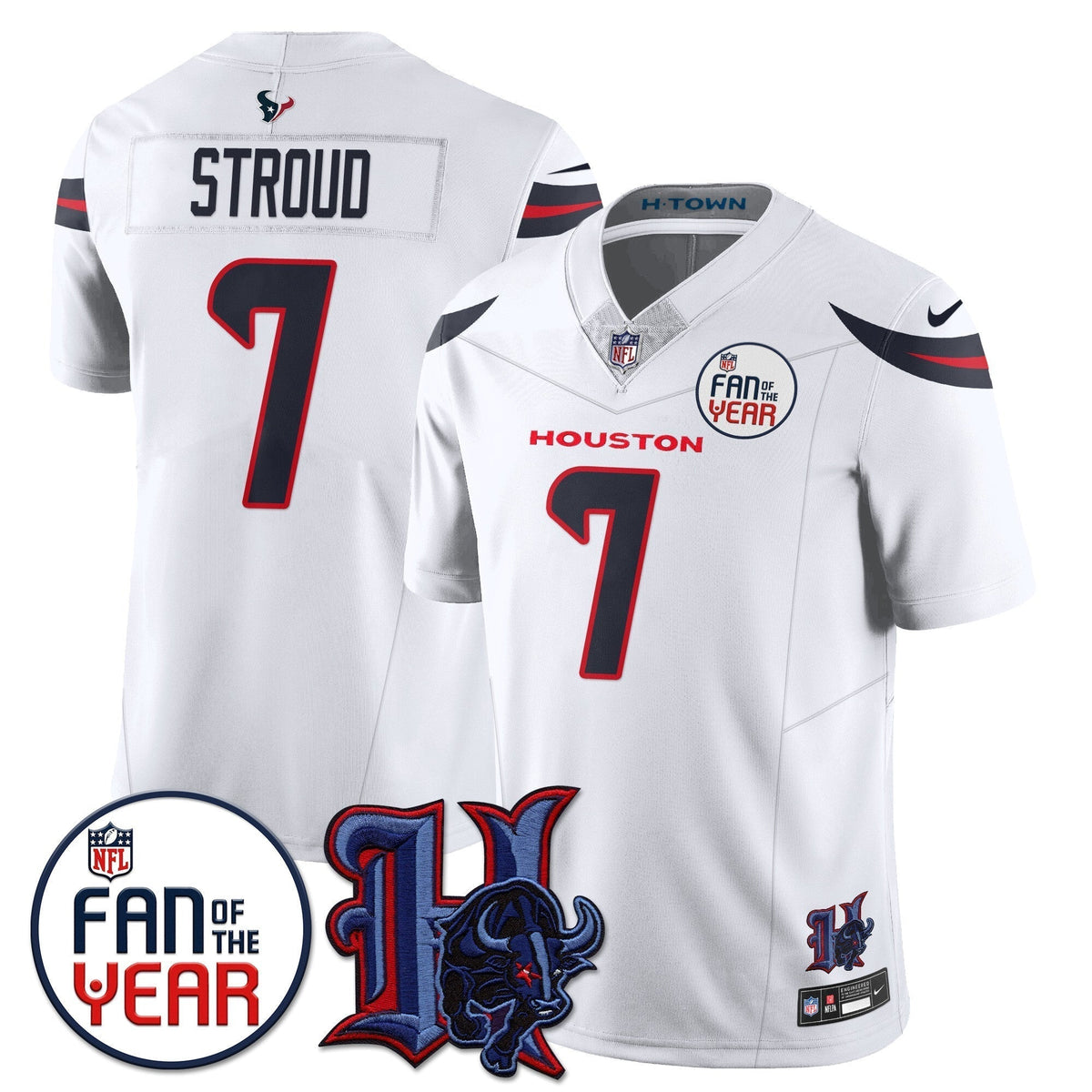 Houston Texans "Fan Of The Year" Jersey - All Stitched - image 7