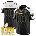 Chiefs Super Bowl LIX Patch Gold Vapor Limited Custom Jersey - All Stitched - image 1