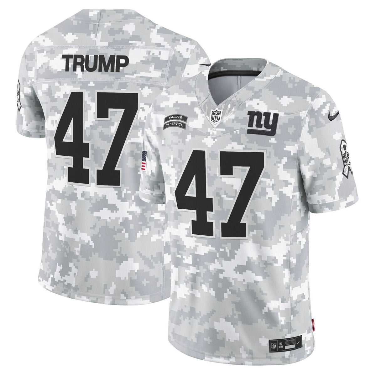 New York Giants 2024 Salute to Service Vapor Limited Jersey - Arctic Camo - All stitched - image 8