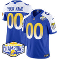 Los Angeles Rams 2024 NFC West Division Champions Vapor Limited Custom Jersey - All Stitched - image 1