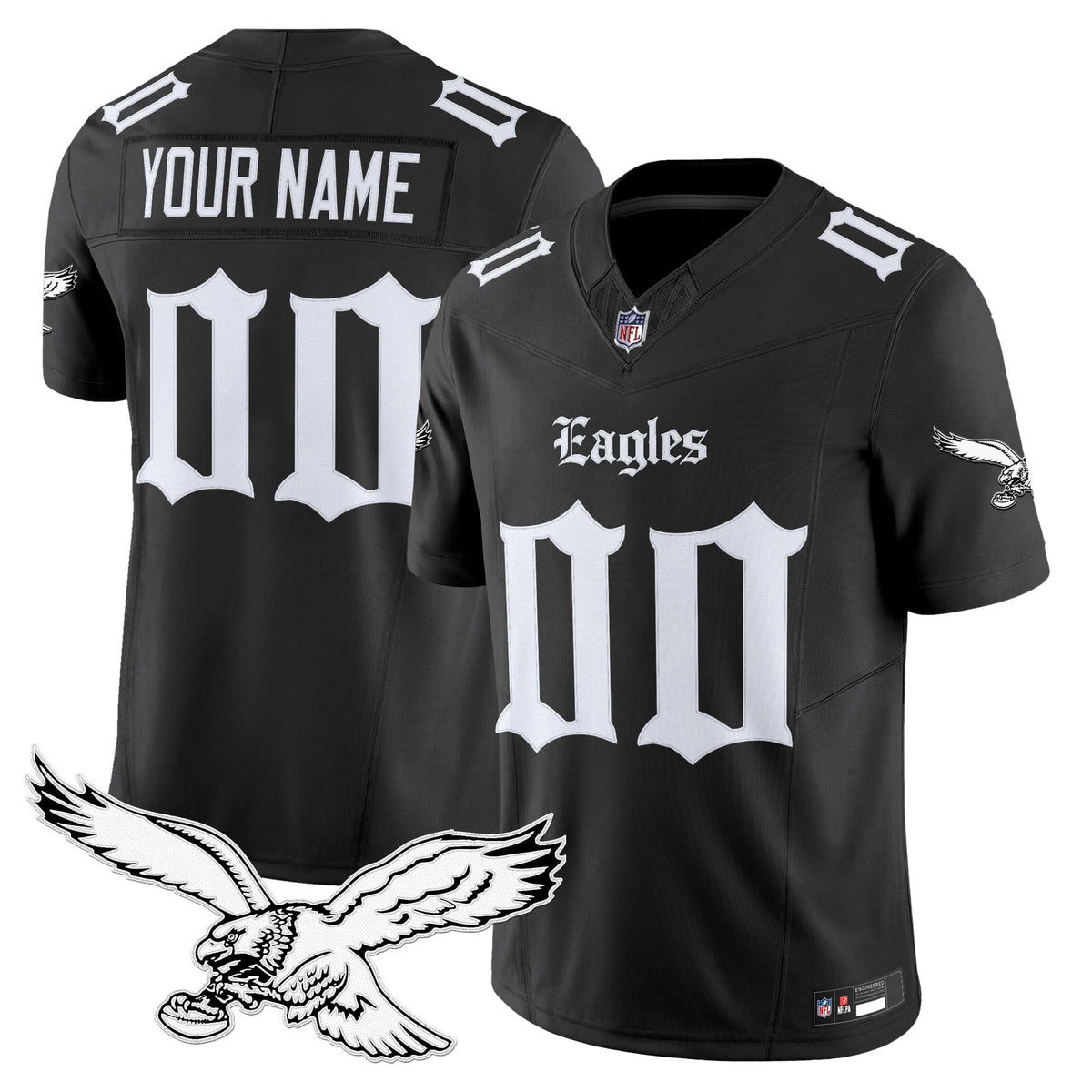 Philadelphia Eagles 'Gothic Philly Edition' Vapor Limited Custom Jersey - All Stitched - image 2