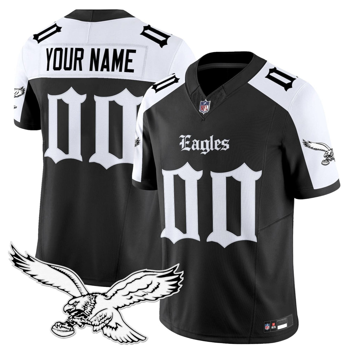 Philadelphia Eagles 'Gothic Philly Edition' Vapor Limited Custom Jersey - All Stitched - image 3