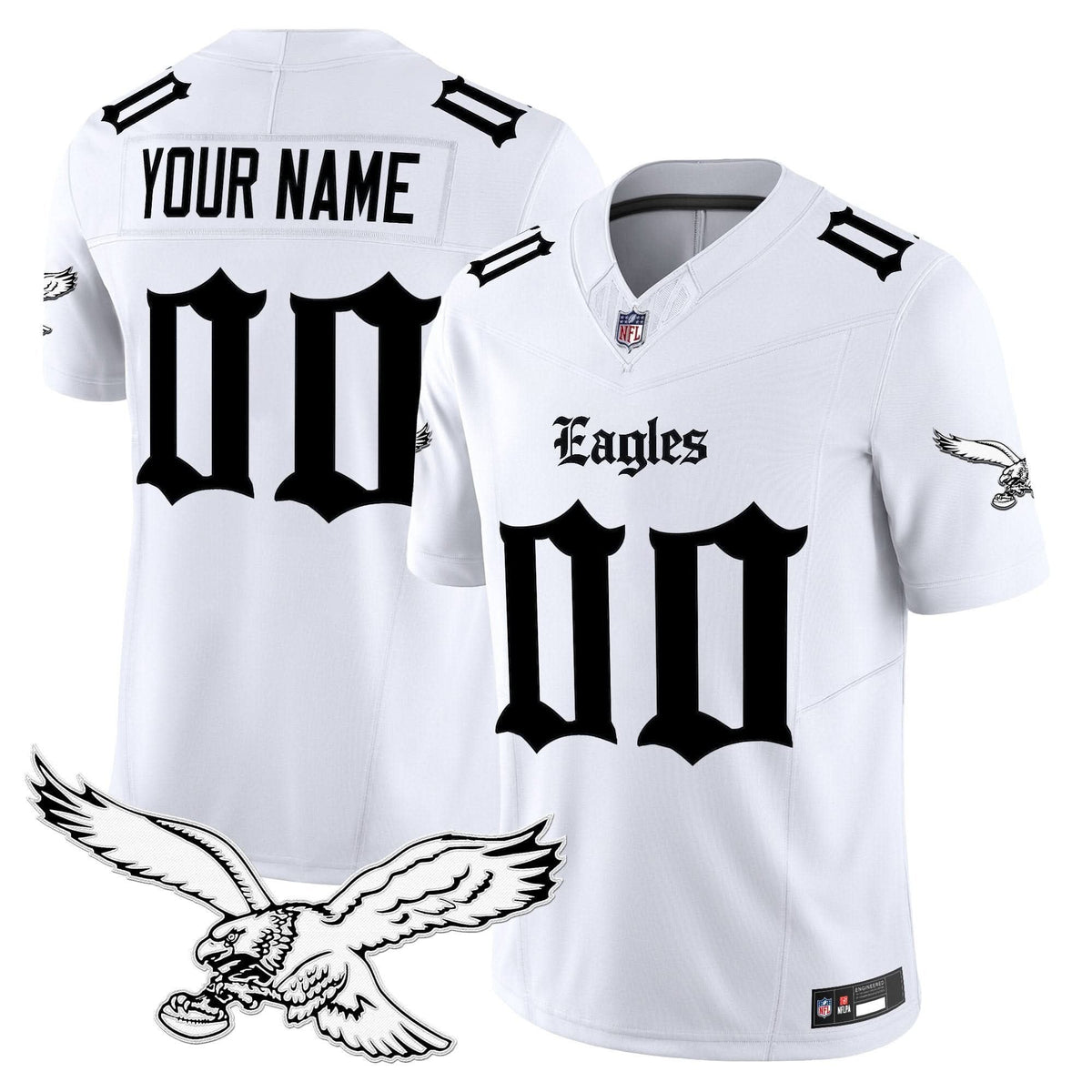 Philadelphia Eagles 'Gothic Philly Edition' Vapor Limited Custom Jersey - All Stitched - image 1