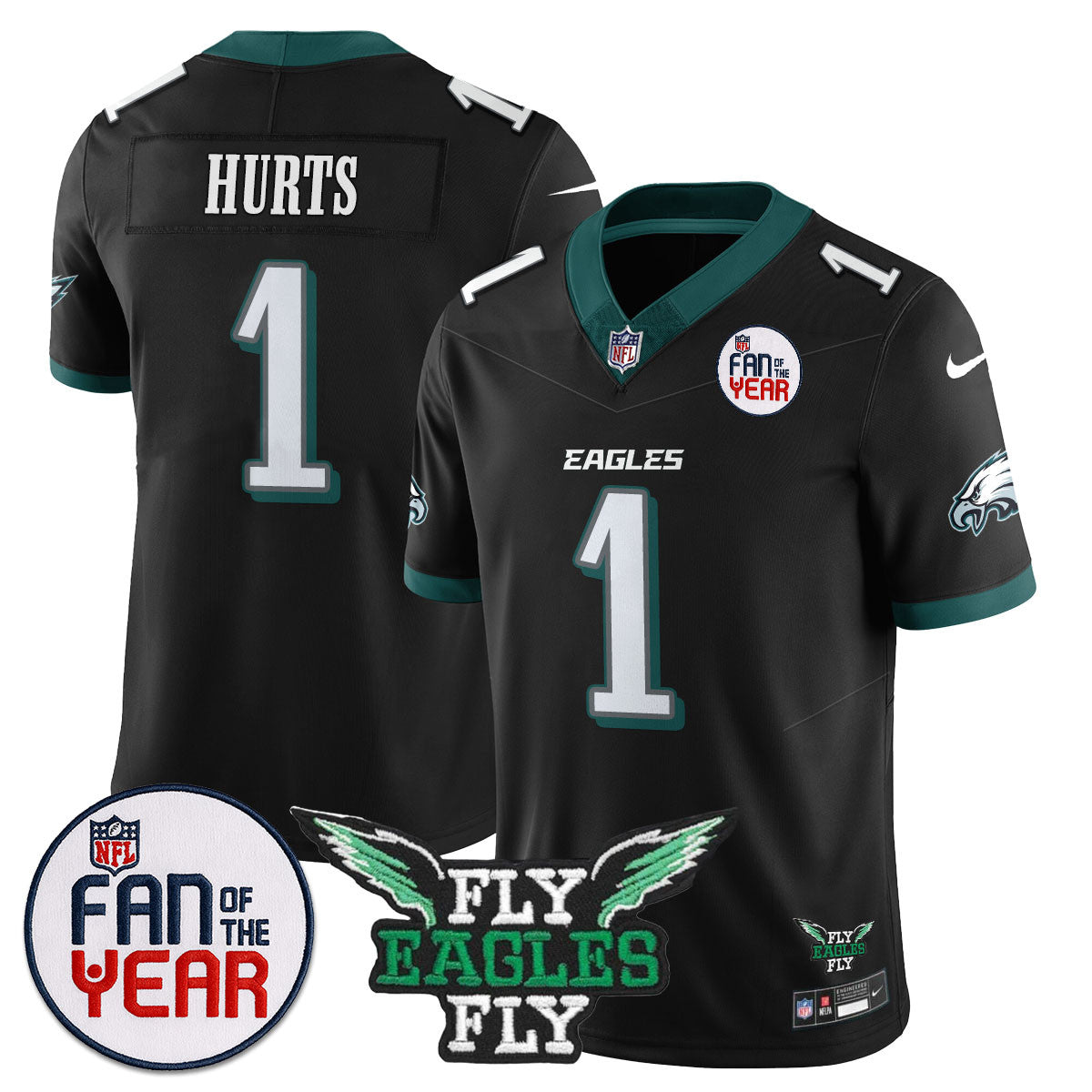 Philadelphia Eagles "Fan Of The Year" Jersey - All Stitched - image 1