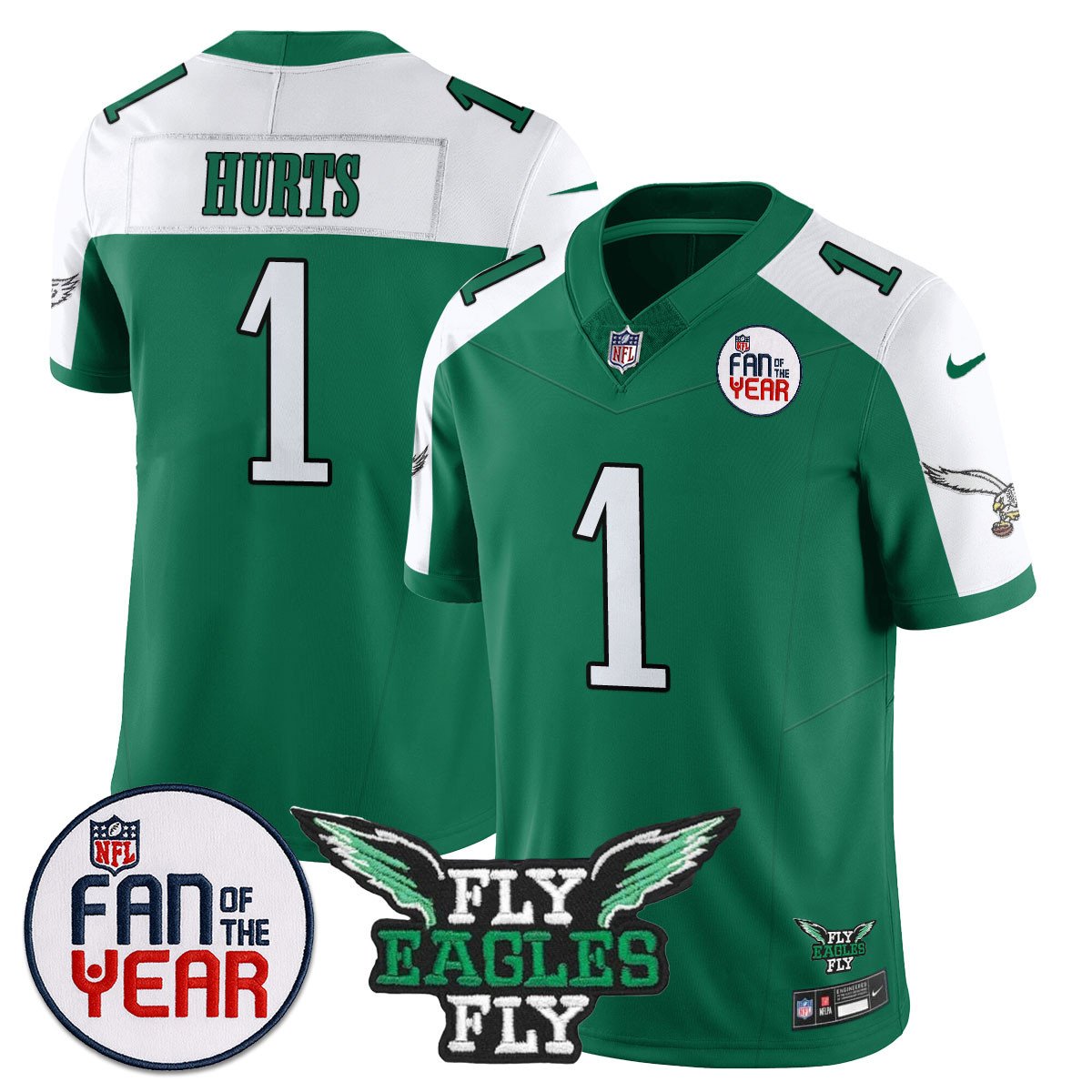 Philadelphia Eagles "Fan Of The Year" Jersey - All Stitched - image 4