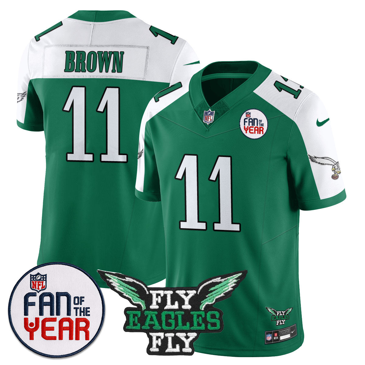 Philadelphia Eagles "Fan Of The Year" Jersey - All Stitched - image 5