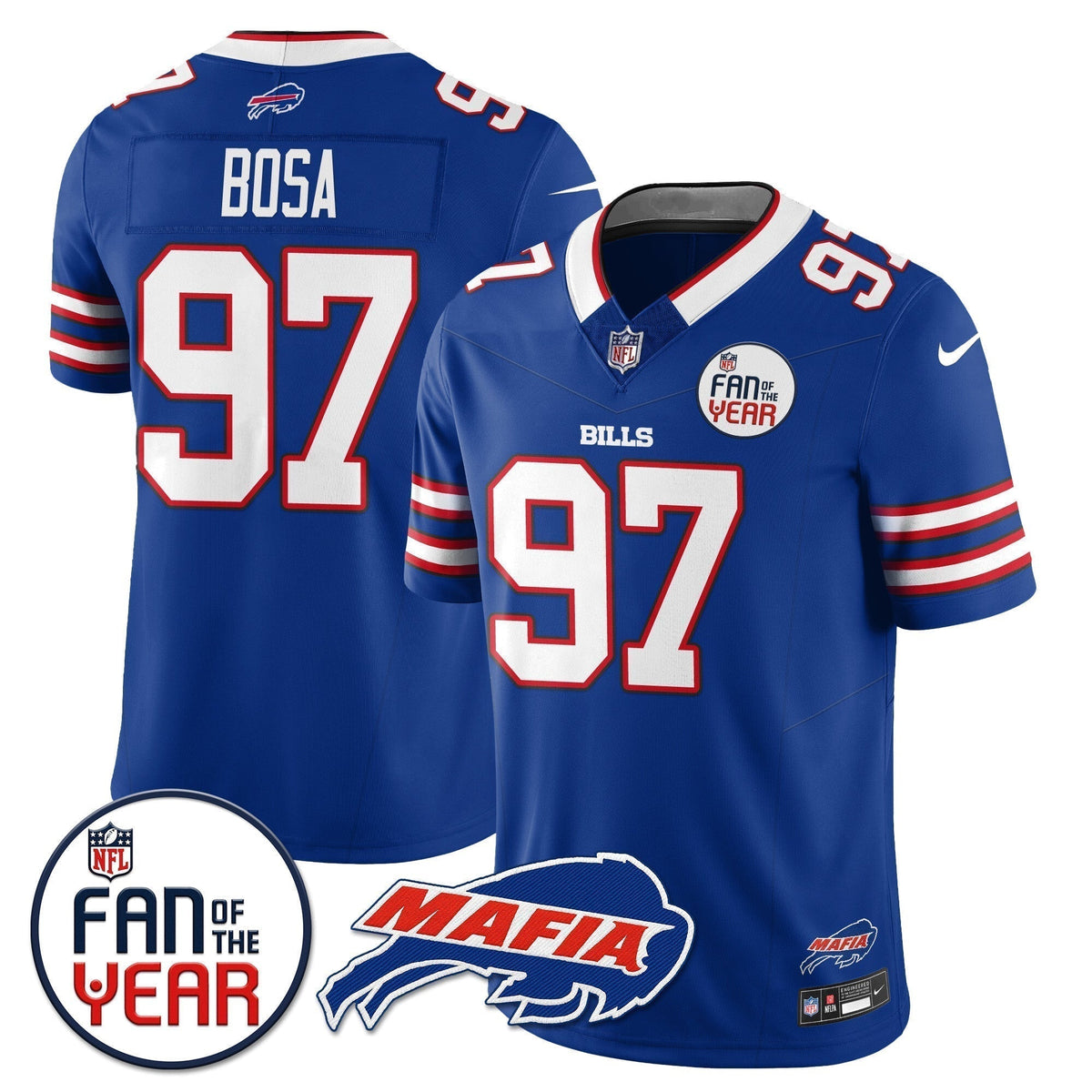 Buffalo Bills "Fan Of The Year" Jersey - All Stitched - image 7