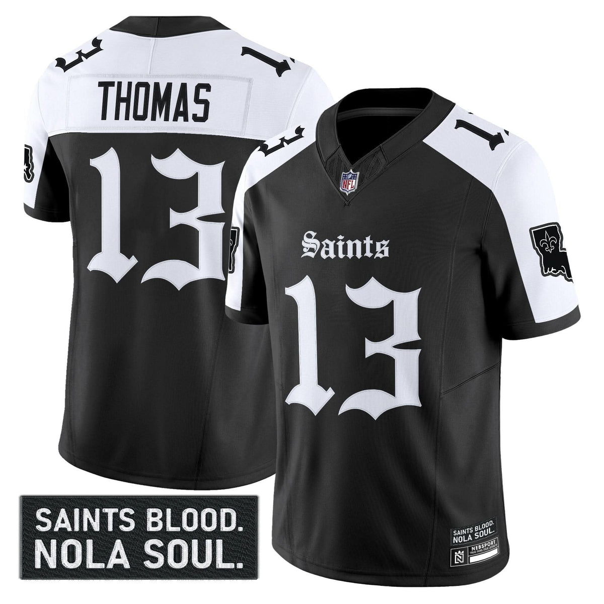 New Orleans Saints 'Gothic Vieux Carré Edition' Vapor Jersey - All Stitched - image 28