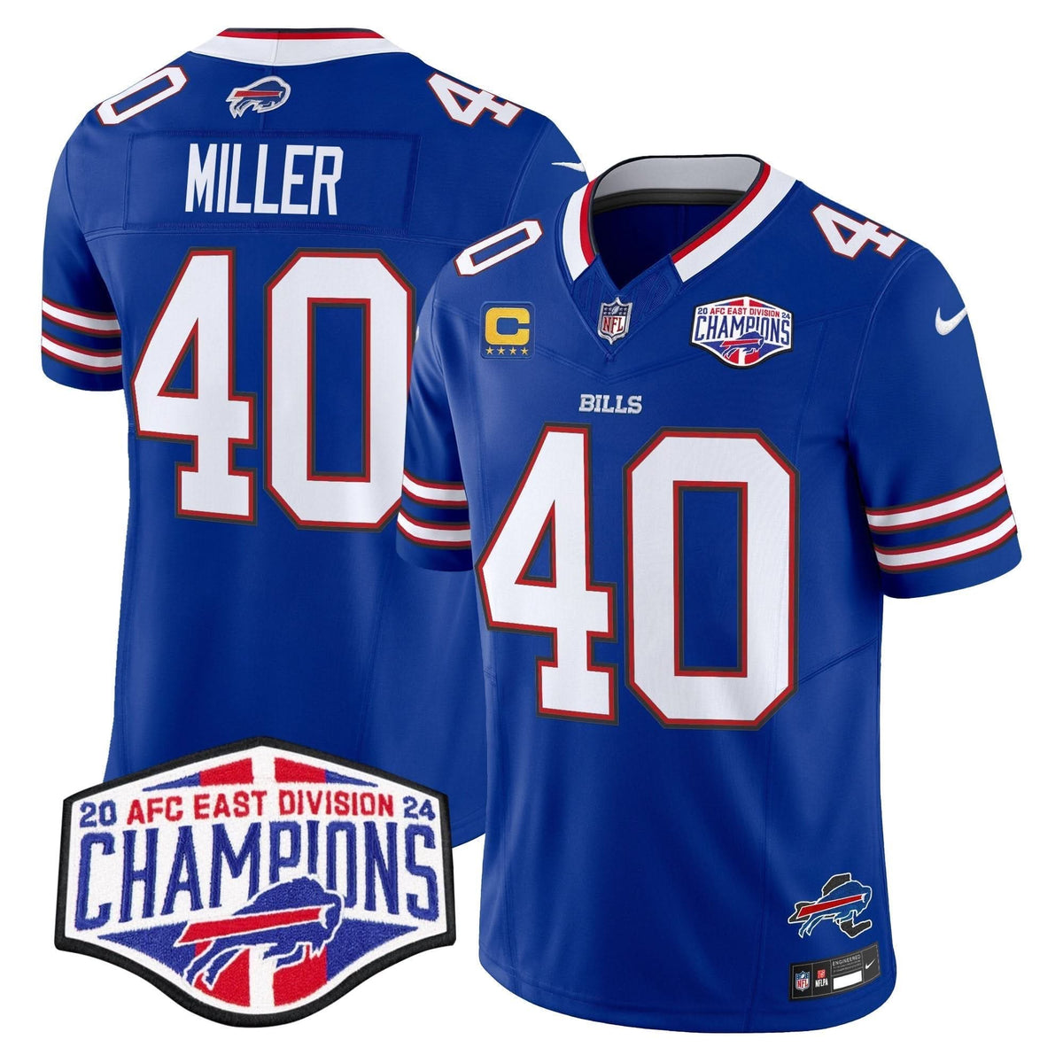 Bills 2024 AFC East Division Champions Vapor Limited Jersey - All Stitched - image 3