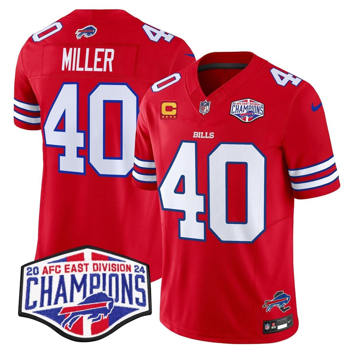 Bills 2024 AFC East Division Champions Vapor Limited Jersey - All Stitched - image 11