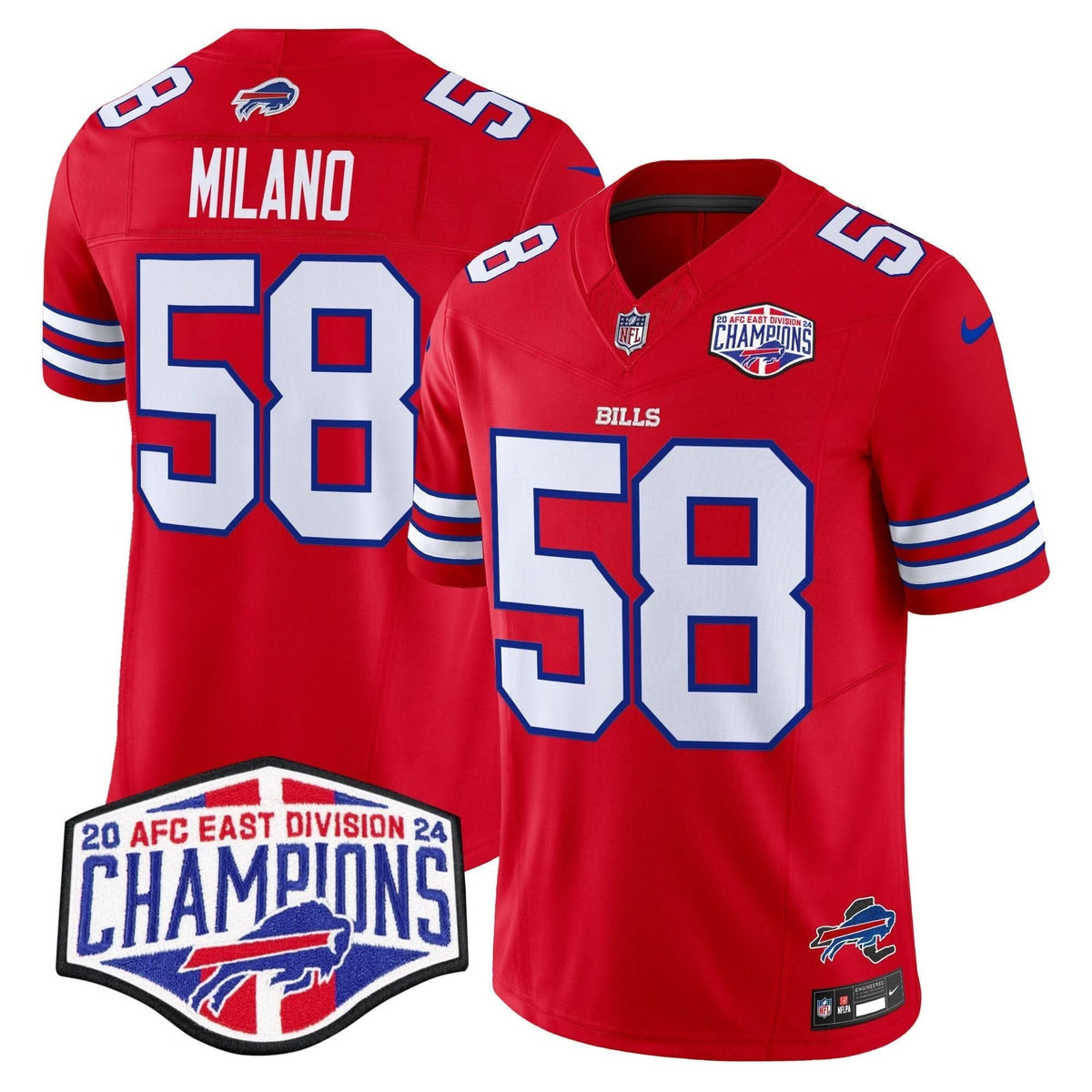 Bills 2024 AFC East Division Champions Vapor Limited Jersey - All Stitched - image 12