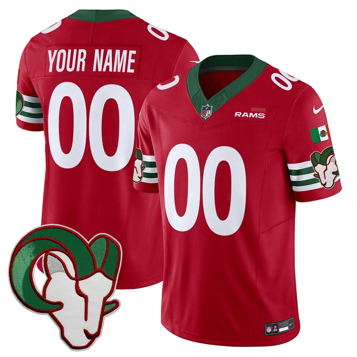Rams Mexico Vapor Limited Custom Jersey - All Stitched - image 5