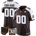 Browns #32 Jim Brown Memorial & Home Patch Custom Jersey V3 - All Stitched - image 1