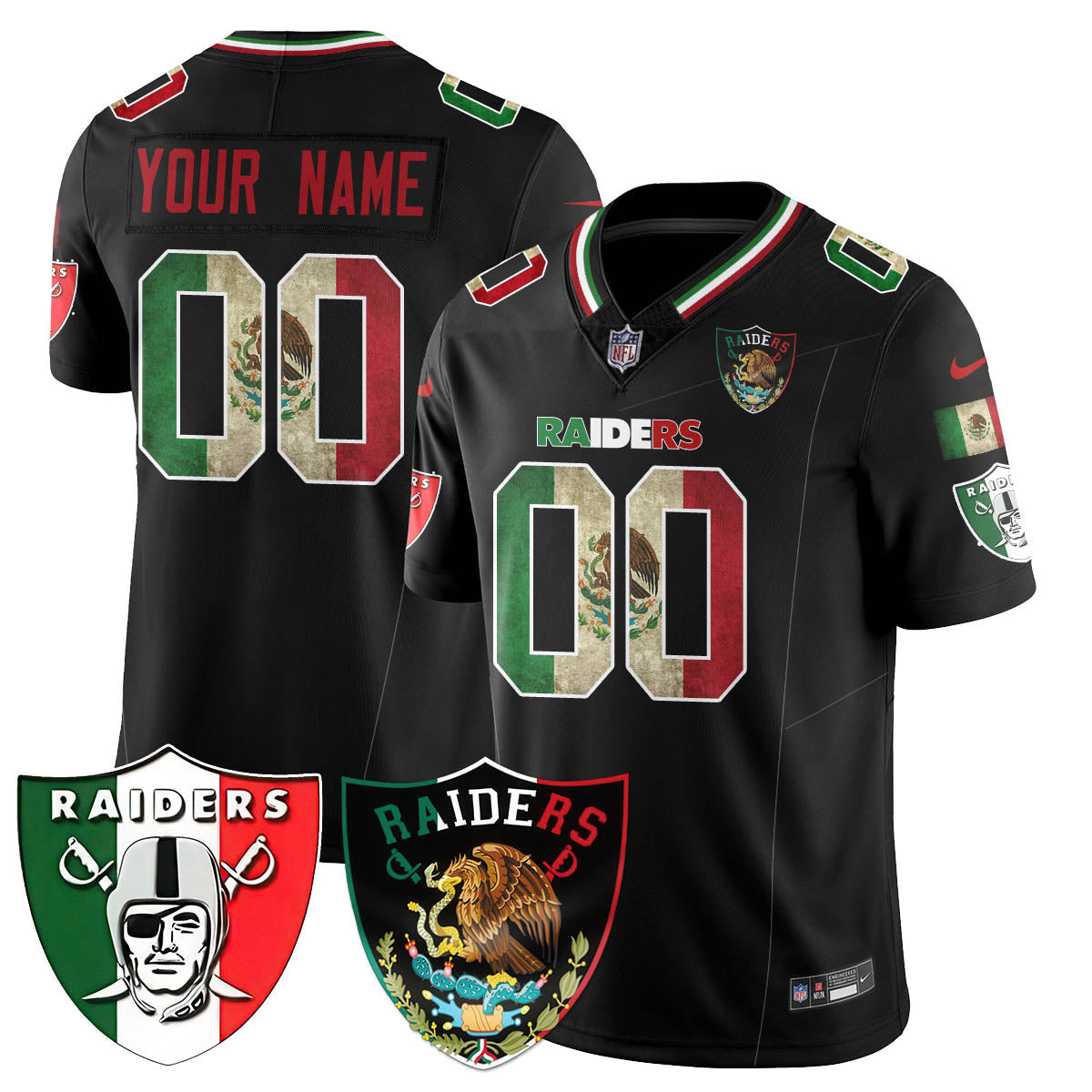 Las Vegas Raiders Mexico Vapor Limited Custom Jersey - All Stitched - image 2