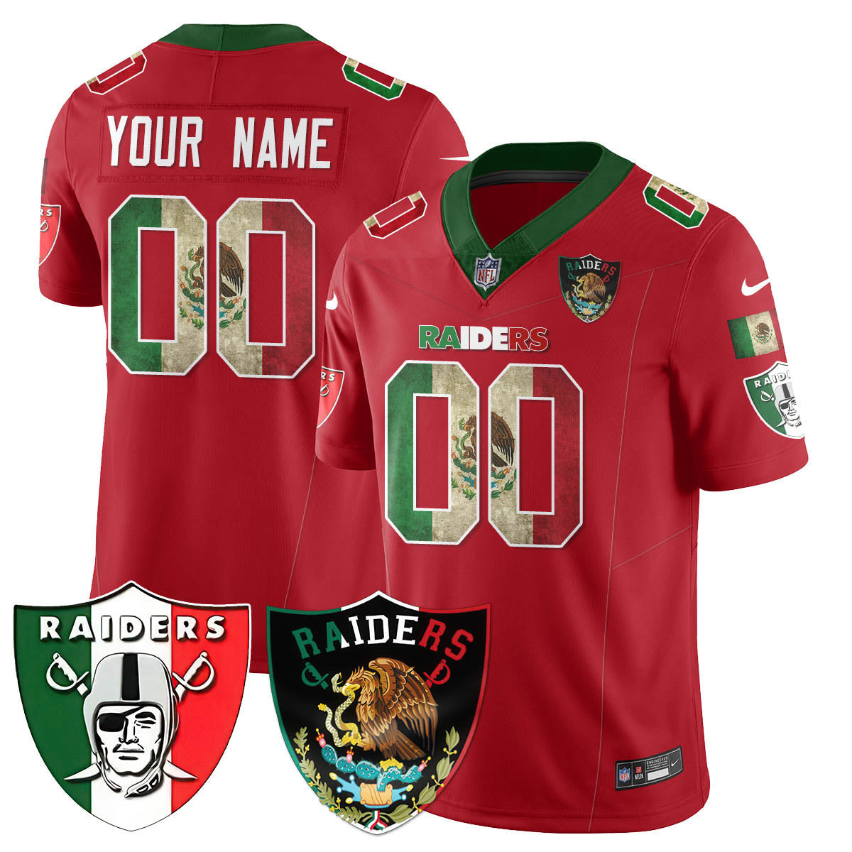 Las Vegas Raiders Mexico Vapor Limited Custom Jersey - All Stitched - image 3