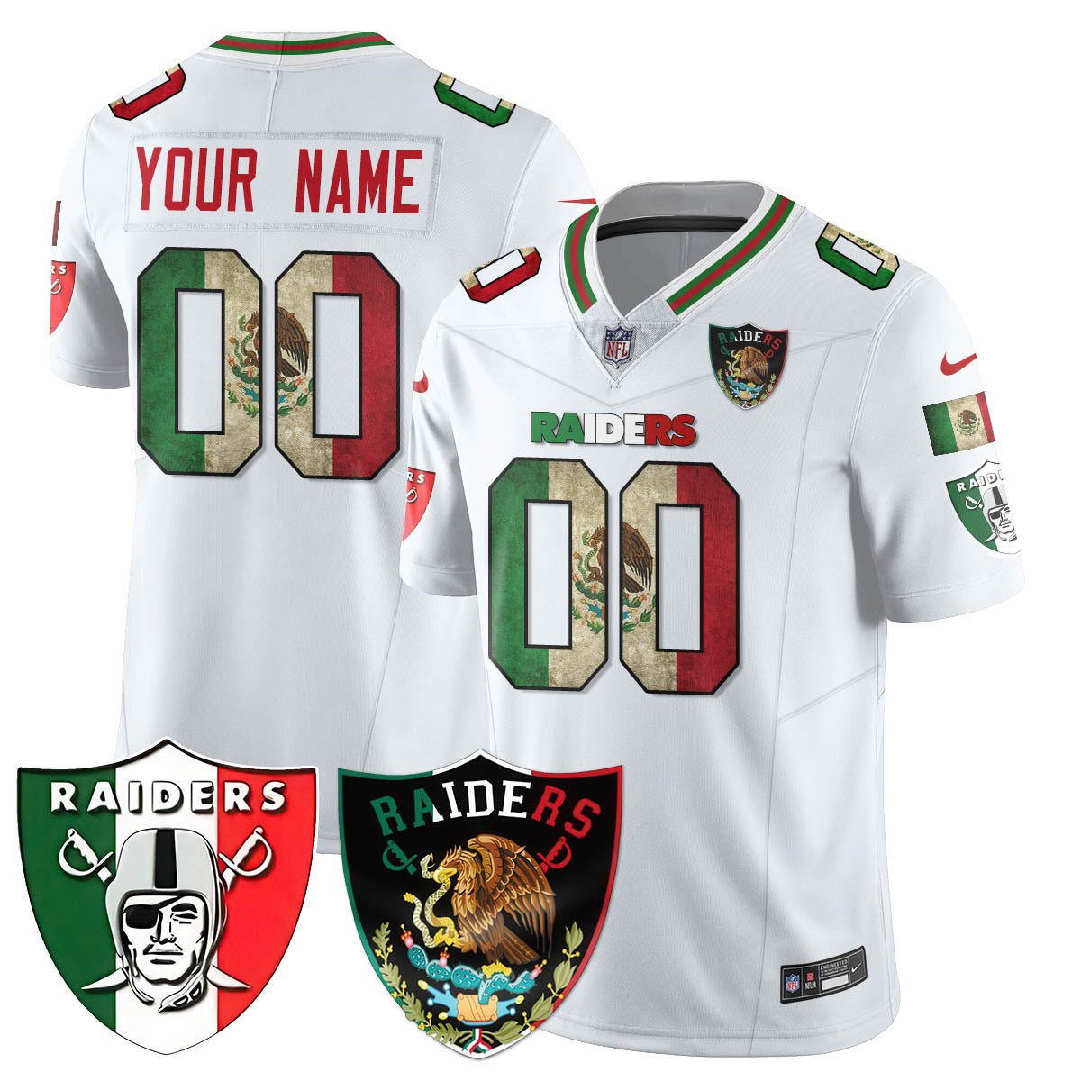 Las Vegas Raiders Mexico Vapor Limited Custom Jersey - All Stitched - image 1