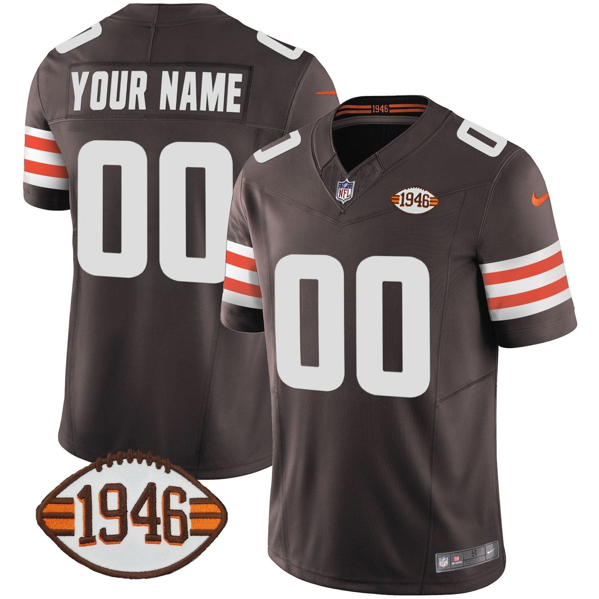 Browns 1946 75th Anniversary Patch Custom Jersey - All Stitched - image 3
