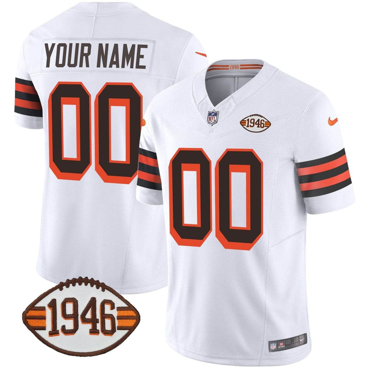 Browns 1946 75th Anniversary Patch Custom Jersey - All Stitched - image 1