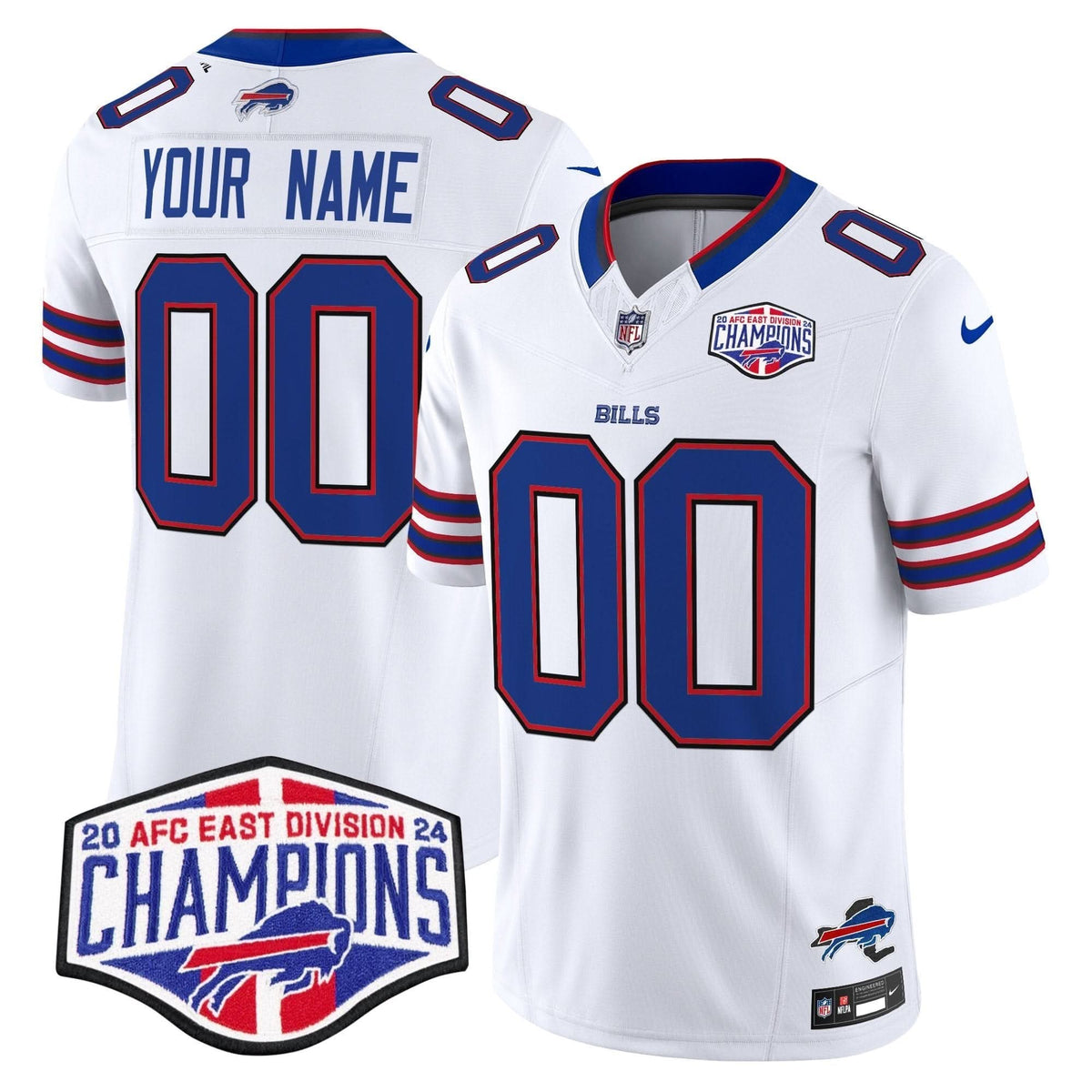 Bills 2024 AFC East Division Champions Vapor Limited Custom Jersey - All Stitched - image 3