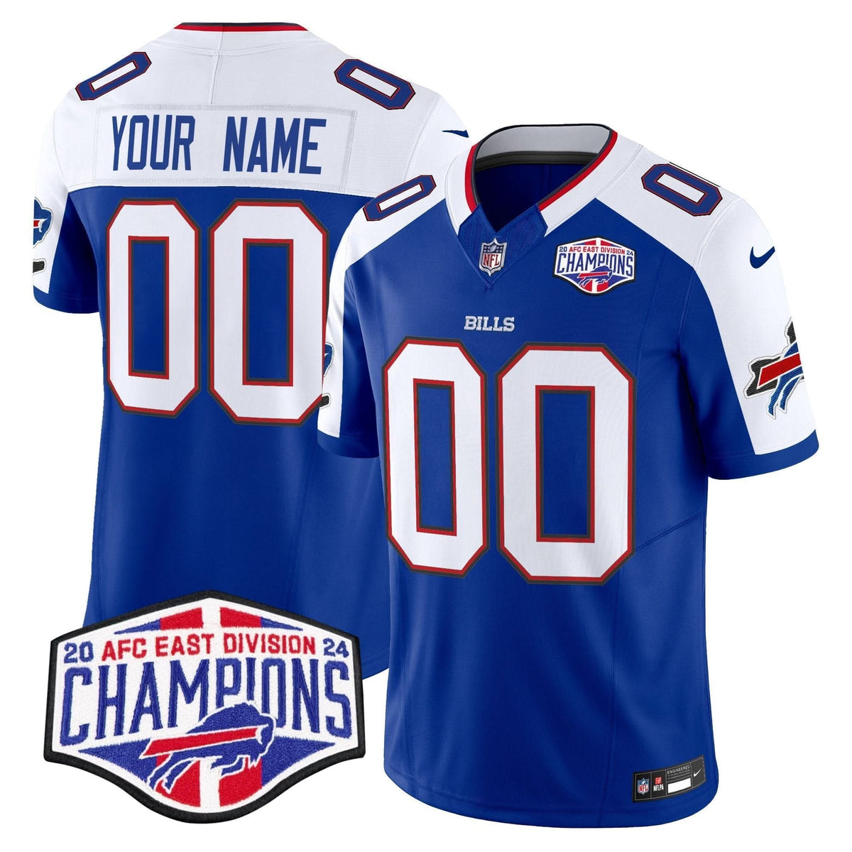 Bills 2024 AFC East Division Champions Vapor Limited Custom Jersey - All Stitched - image 5