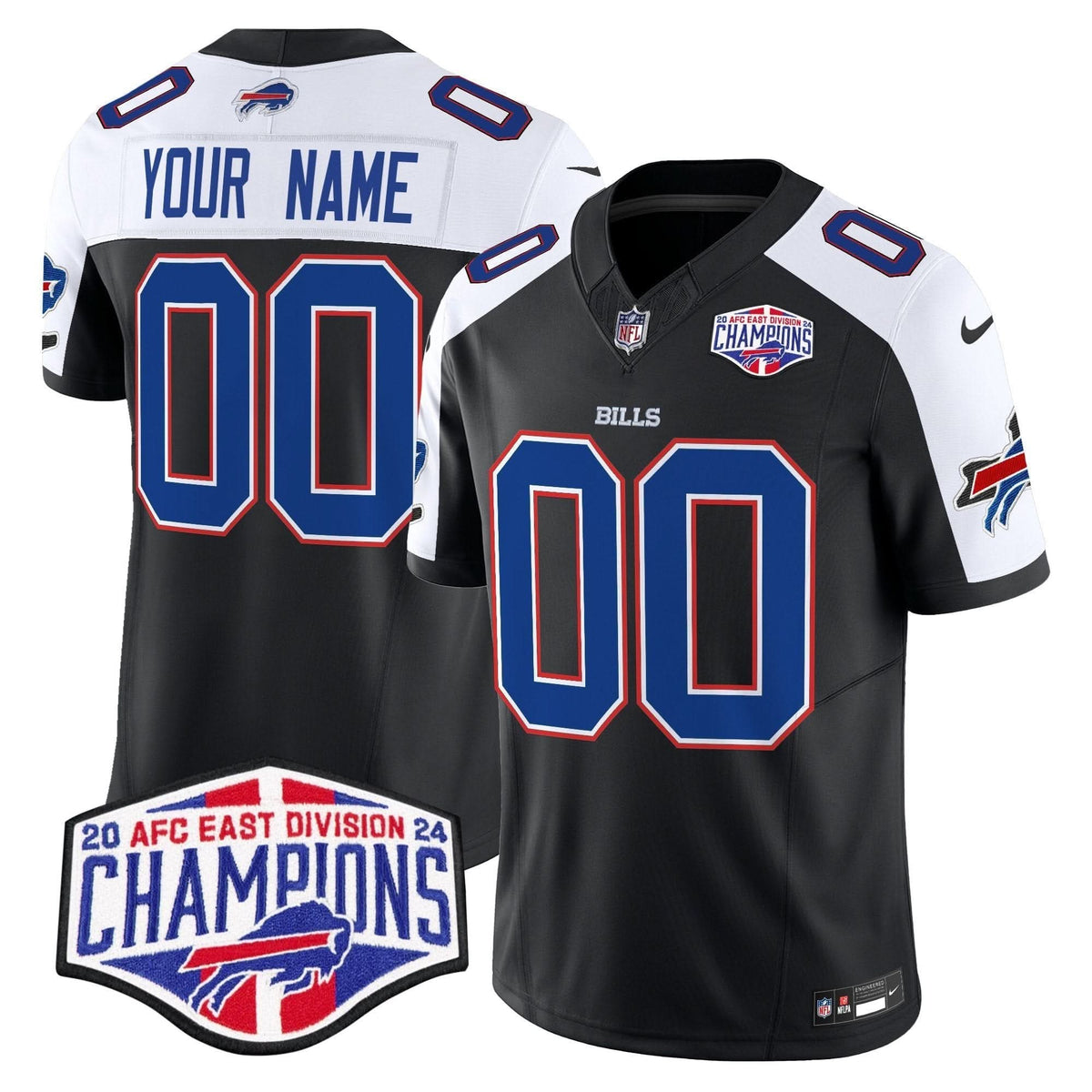 Bills 2024 AFC East Division Champions Vapor Limited Custom Jersey - All Stitched - image 6