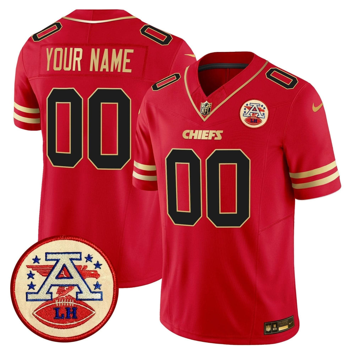 Chiefs 2024 Lamar Hunt Patch Vapor Limited Custom Jersey - All Stitched - image 3