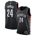 Brooklyn Nets 202526 City Edition Swingman Jersey Black Cam Thomas Unisex | RTJ13358 - image 1