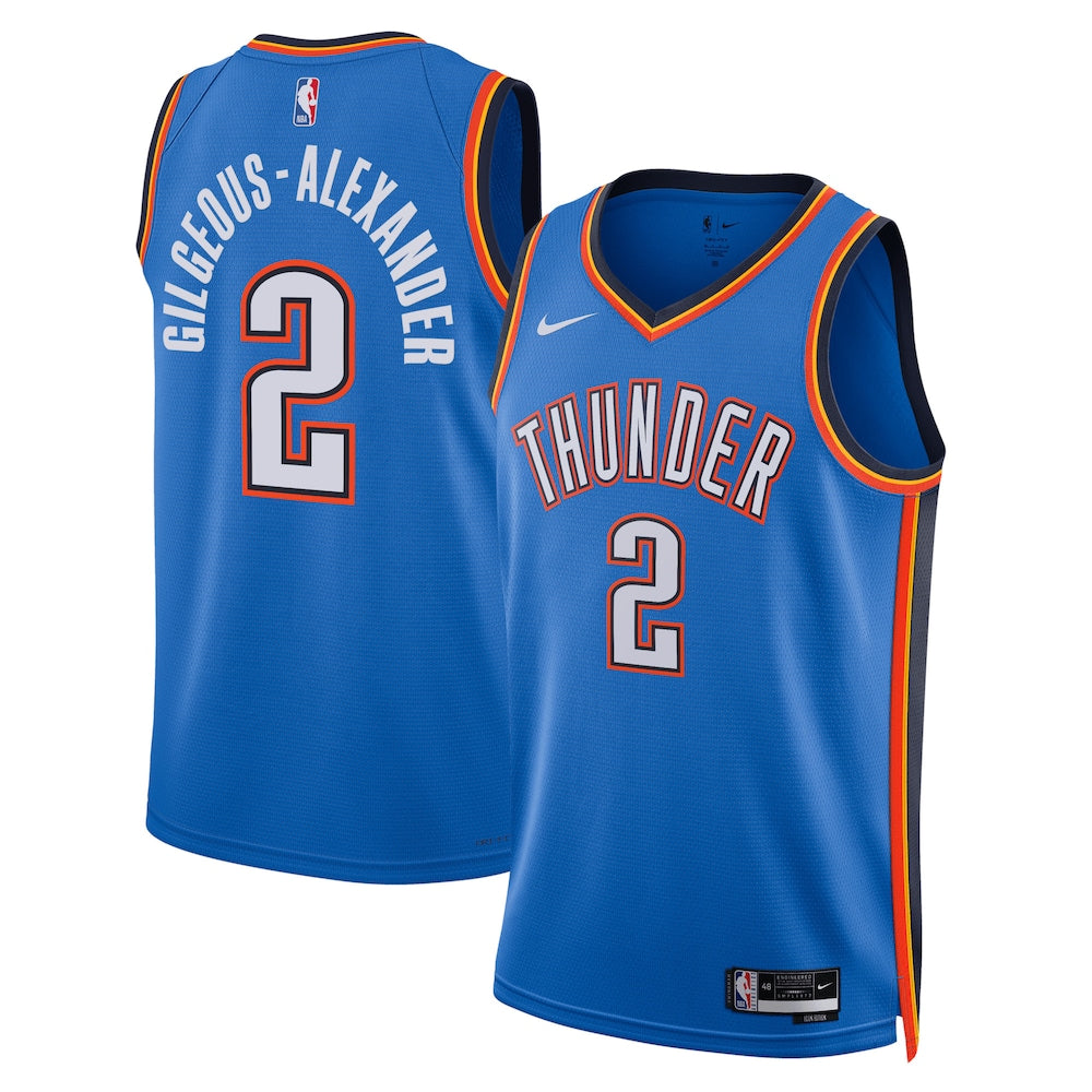 Oklahoma City Thunder Icon Edition Swingman Jersey Blue Shai Gilgeous Alexander Unisex | RTJ13353 - image 1