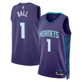 Charlotte Hornets Jordan Brand Statement Edition Swingman Jersey Purple Lamelo Ball Unisex | RTJ13349 - image 1