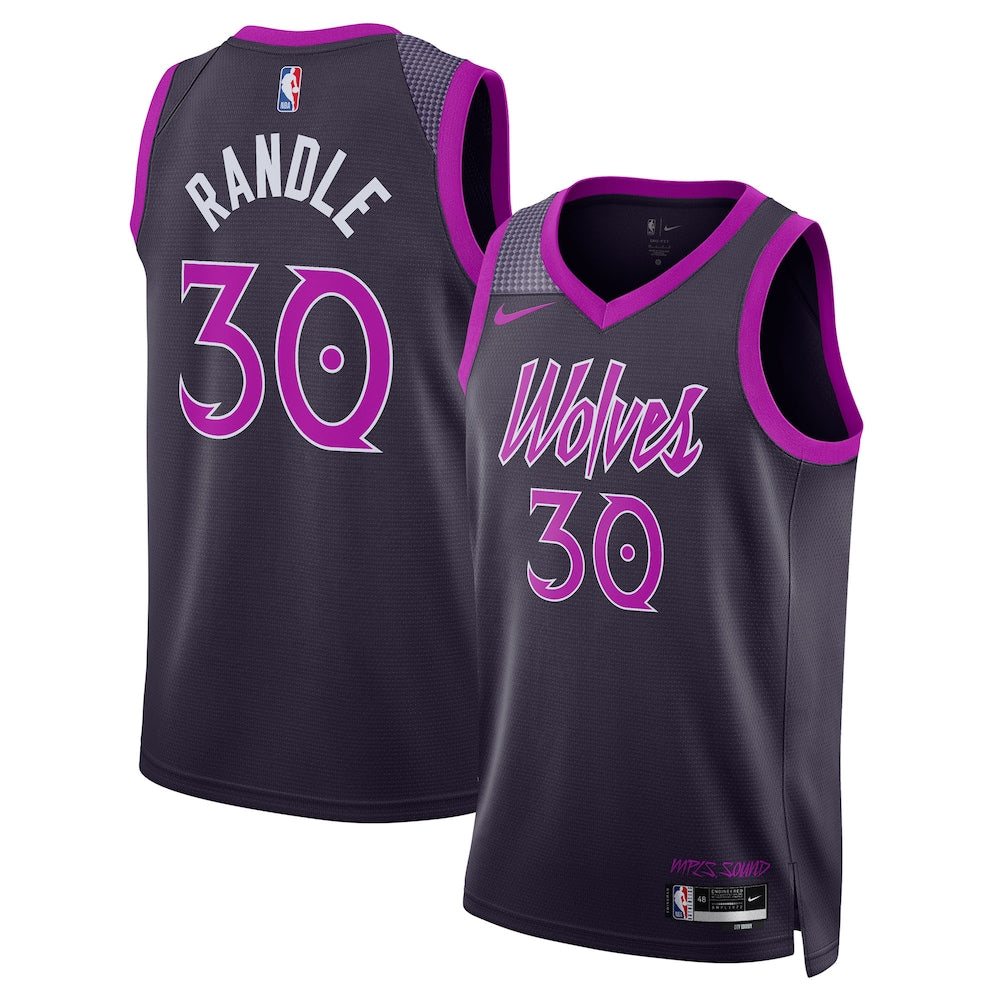 Minnesota Timberwolves 202526 City Edition Swingman Jersey Black Julius Randle Unisex | RTJ13322 - image 1