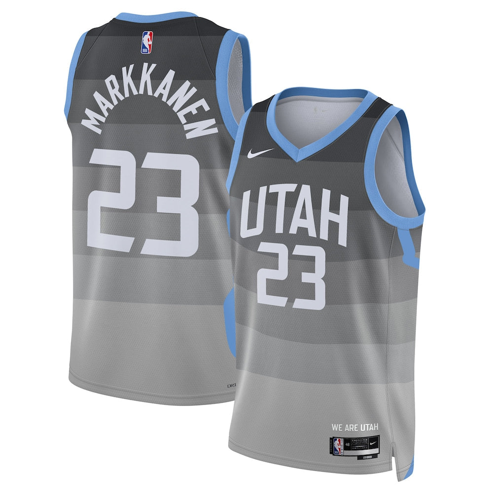 Utah Jazz 202526 City Edition Swingman Jersey Gray Lauri Markkanen Unisex | RTJ13320 - image 1