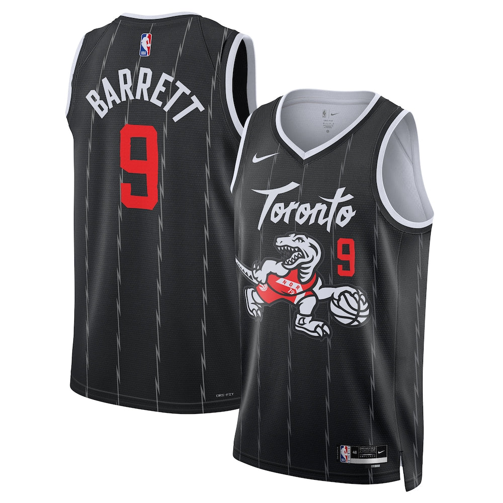 Toronto Raptors 202526 City Edition Swingman Jersey Black Rj Barrett Unisex | RTJ13316 - image 1