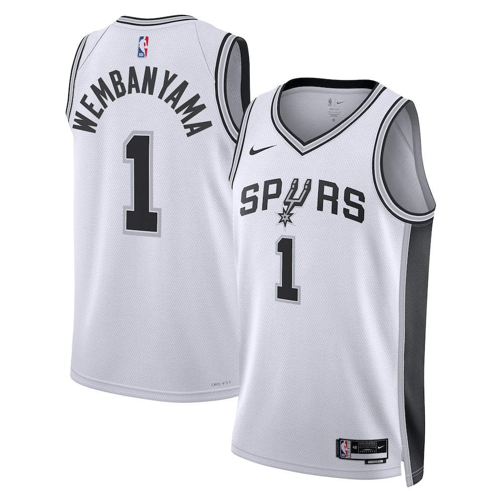 San Antonio Spurs Association Edition Swingman Jersey White Victor Wembanyama Unisex | RTJ13313 - image 1