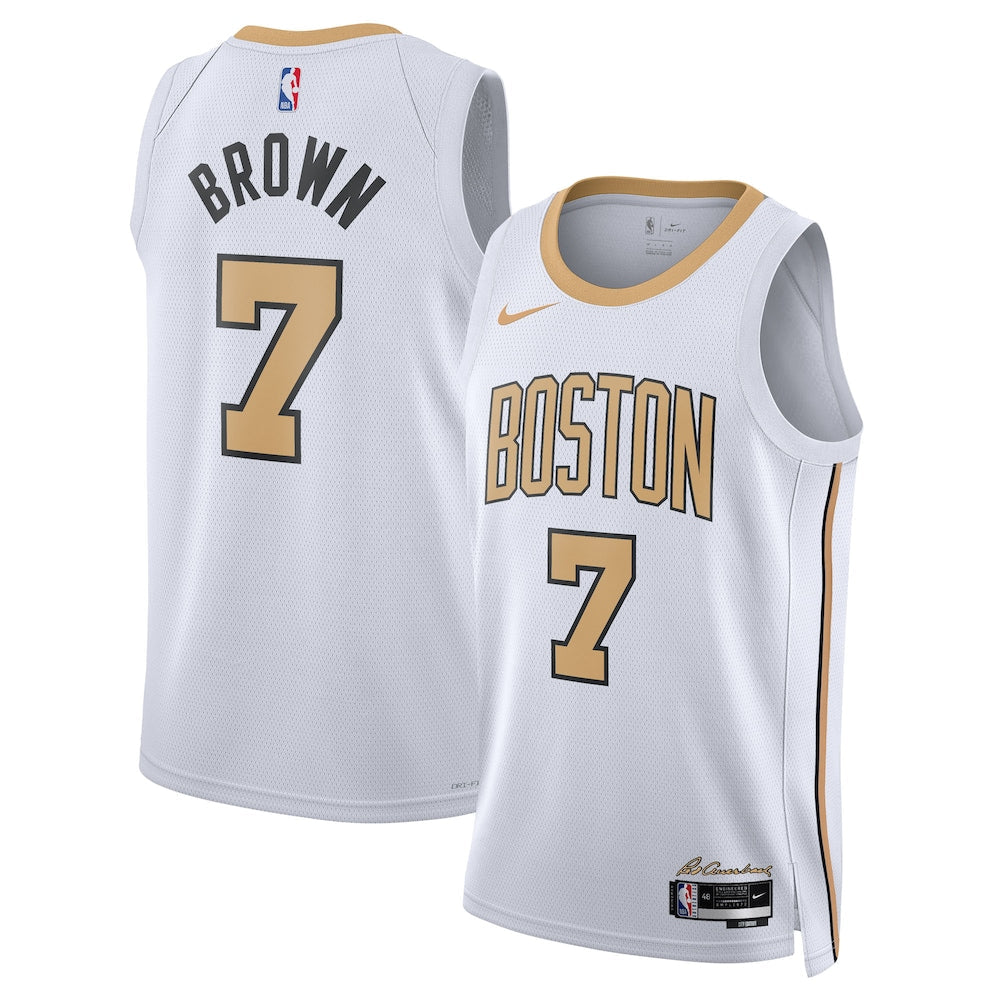 Boston Celtics 202526 City Edition Swingman Jersey White Jaylen Brown Unisex | RTJ13302 - image 1
