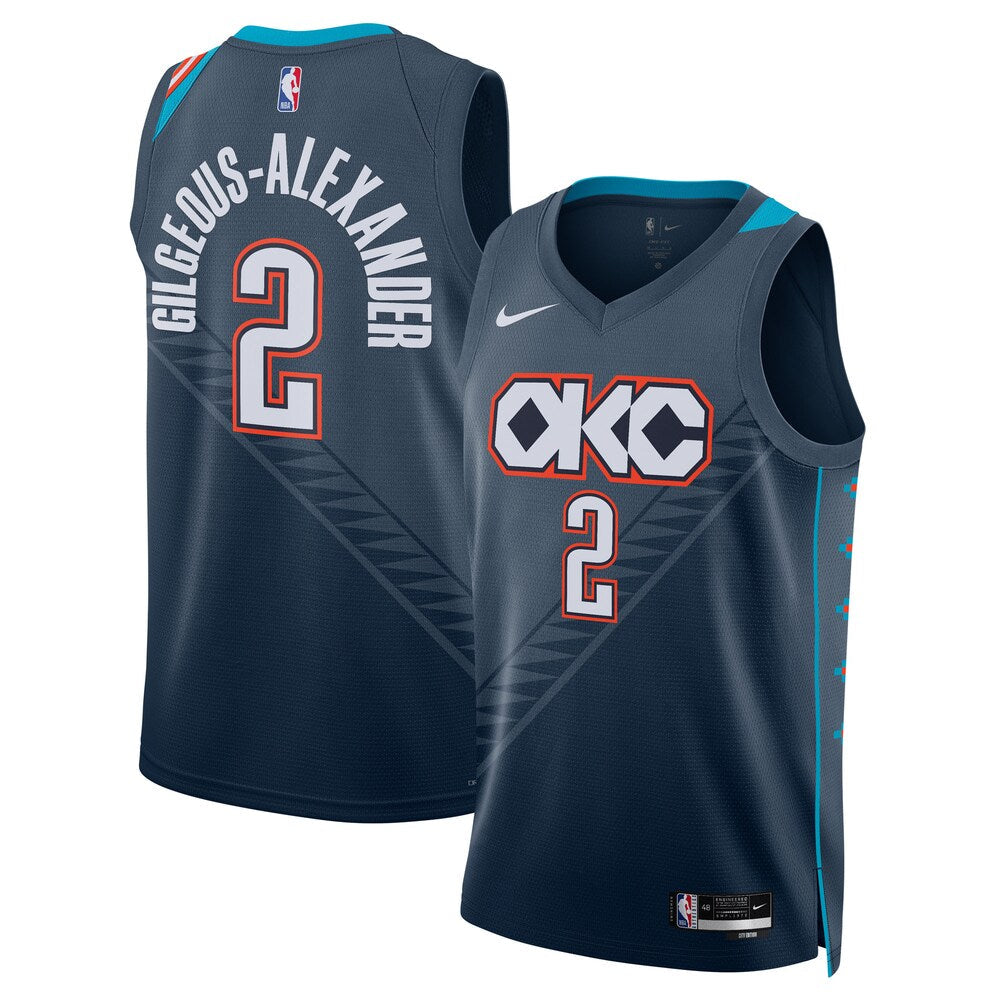 Oklahoma City Thunder 202526 City Edition Swingman Jersey Gray Shai Gilgeous Alexander Unisex | RTJ13296 - image 1