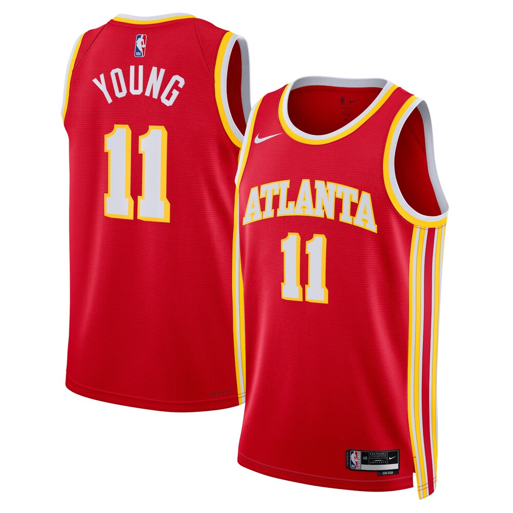 Atlanta Hawks Icon Edition Swingman Jersey Red Trae Young Unisex | RTJ13236 - image 1