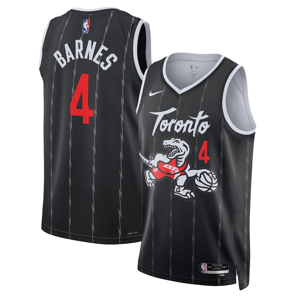 Toronto Raptors 202526 City Edition Swingman Jersey Black Scottie Barnes Unisex | RTJ13230 - image 1