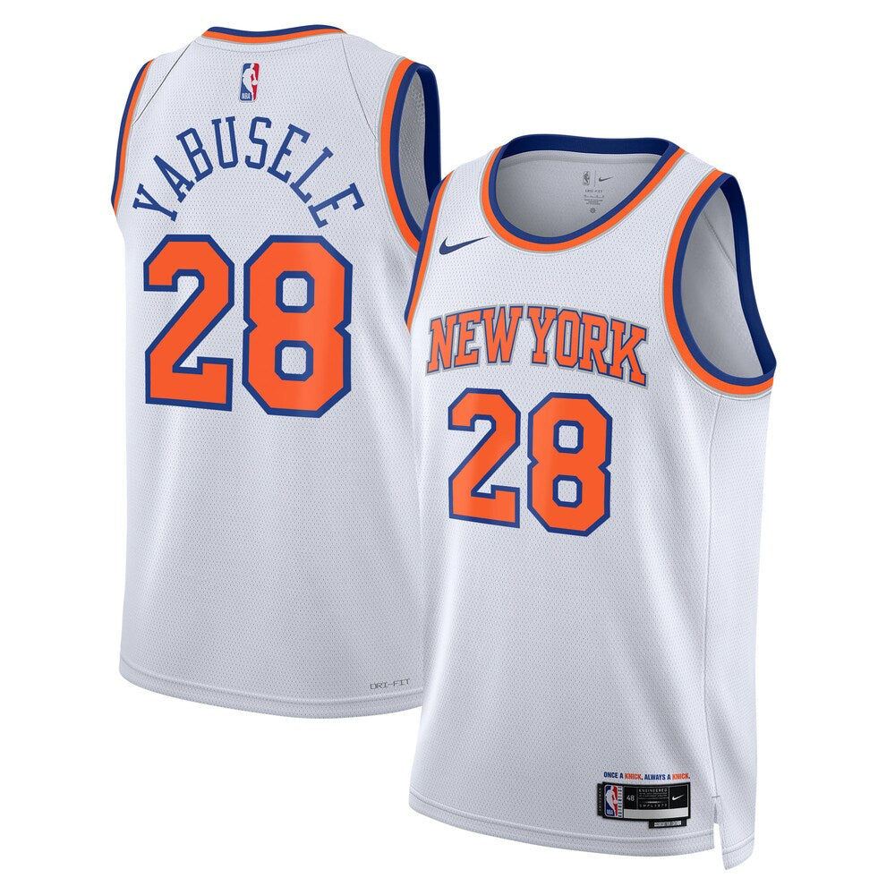 New York Knicks Association Edition Swingman Jersey White Guerschon Yabusele Unisex | RTJ13229 - image 1