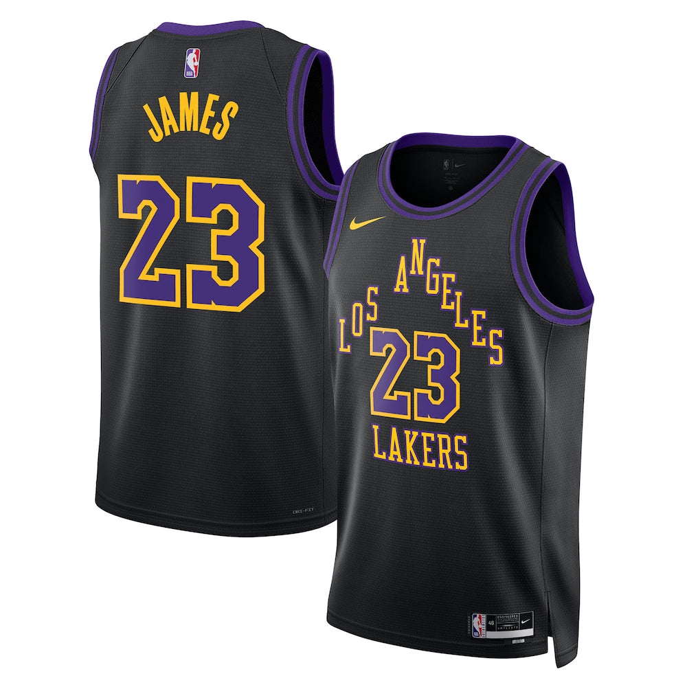 Los Angeles Lakers 202526 City Edition Swingman Jersey Black Lebron James Unisex | RTJ13196 - image 1